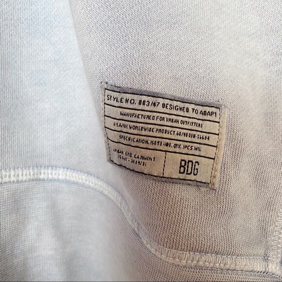 NWT BDG Slouchy Cropped Hoodie Dusty Blue Size Small - Picture 7 of 12